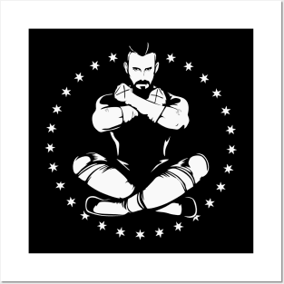 BLACK AND WHITE CM PUNK Posters and Art